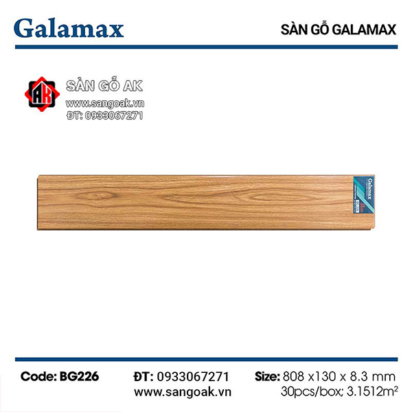 Sàn Gỗ Công Nghiệp TQ Galamax 8.3mm BG226